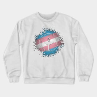 Paint Splatter Transgender Pride Unitarian Universalism Symbol Crewneck Sweatshirt